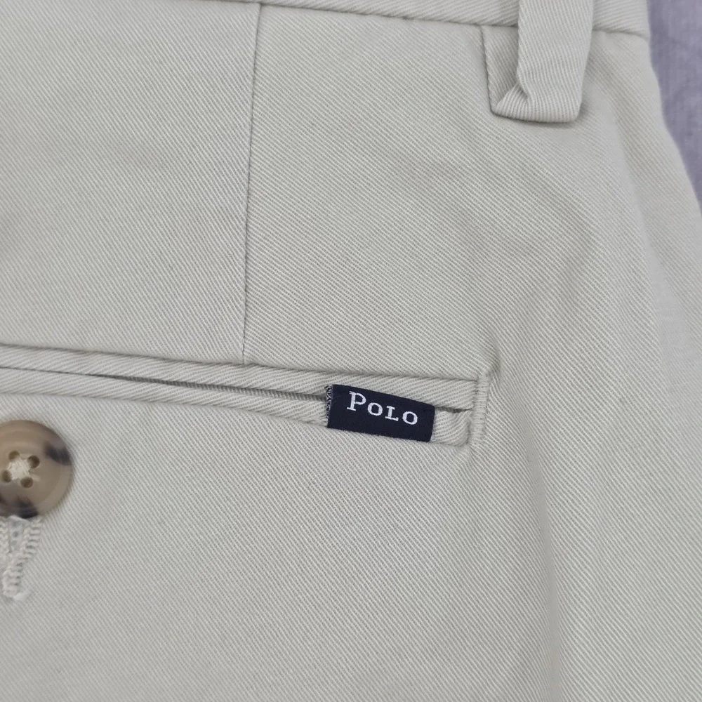 Polo Ralph Lauren Chino Pants Mens 33x32 Stretch Straight Fit Beige Khaki Tan